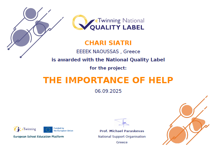 national etwinning label